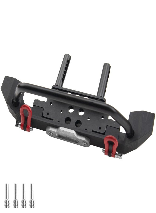 Share Goo مصد أمامي معدني من ShareGoo مع مقطورة سحب متوافق مع سيارات Axial SCX10 90046 90047 و Traxxas TRX-4 و Redcat Gen8 1/10 RC Crawler (مصد أمامي) - Image 1
